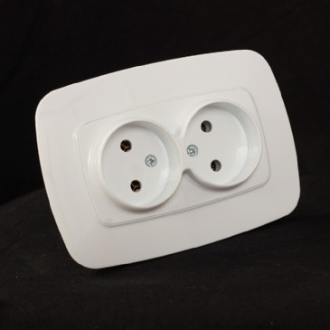 2 gang Bipolor socket